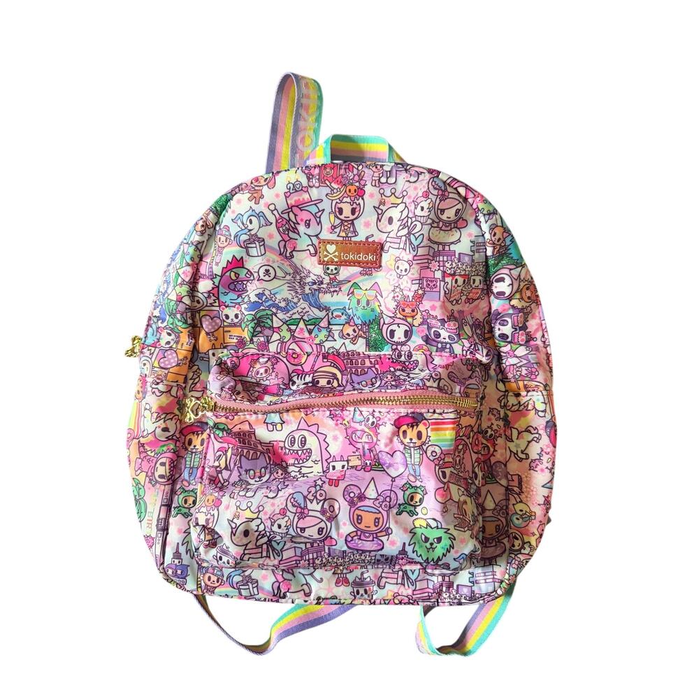tokidoki Kawaii Confections Mini Backpack Pink Character Print Gold Hardware!